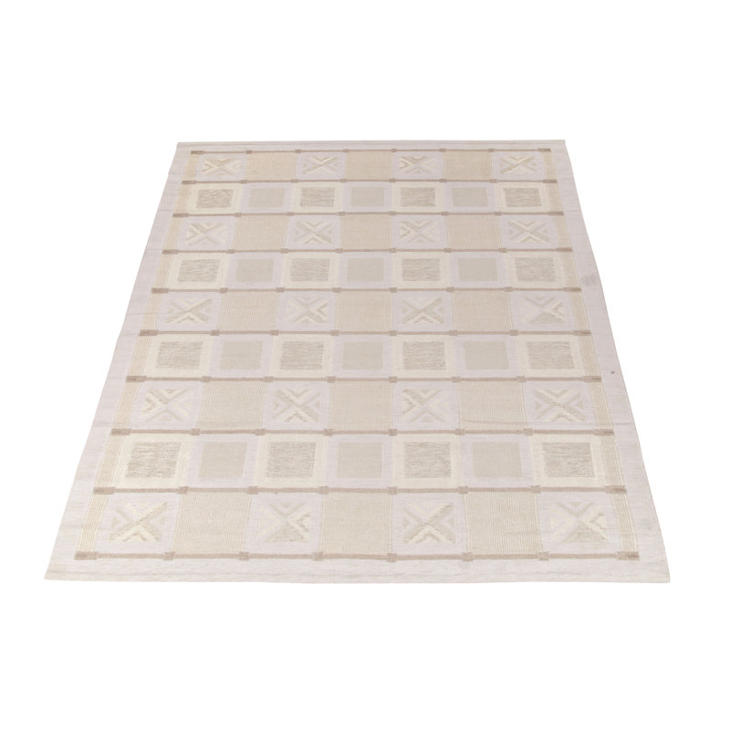 Scandinavian Wool Geometric Area Rug, Rectangle 10' x 14'