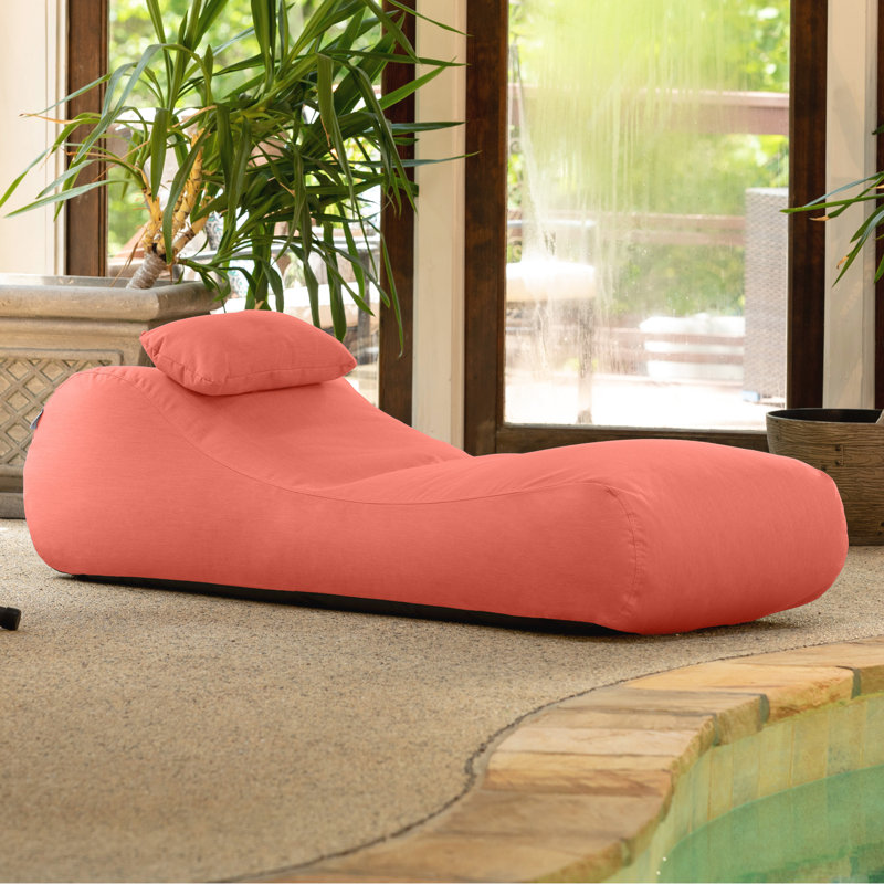 Gemma Arlo Outdoor Bean Bag Sun Lounger with Pillow, Flamingo Sunbrella®