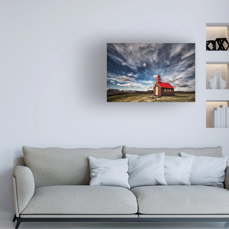 Torsteinn H. Ingibergsson Tiny Church Canvas Art, H 12 po x l 19 po