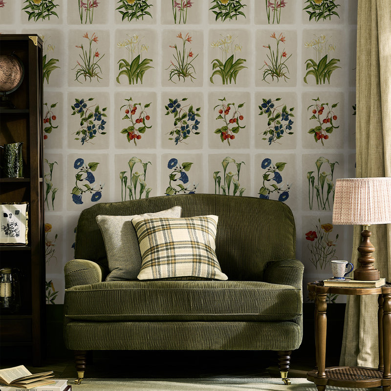 Laura Ashley Pershore Postcards Line Wallpaper