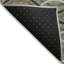 Tapis taupe en polyester tissé à la machine Lamanna-95454204