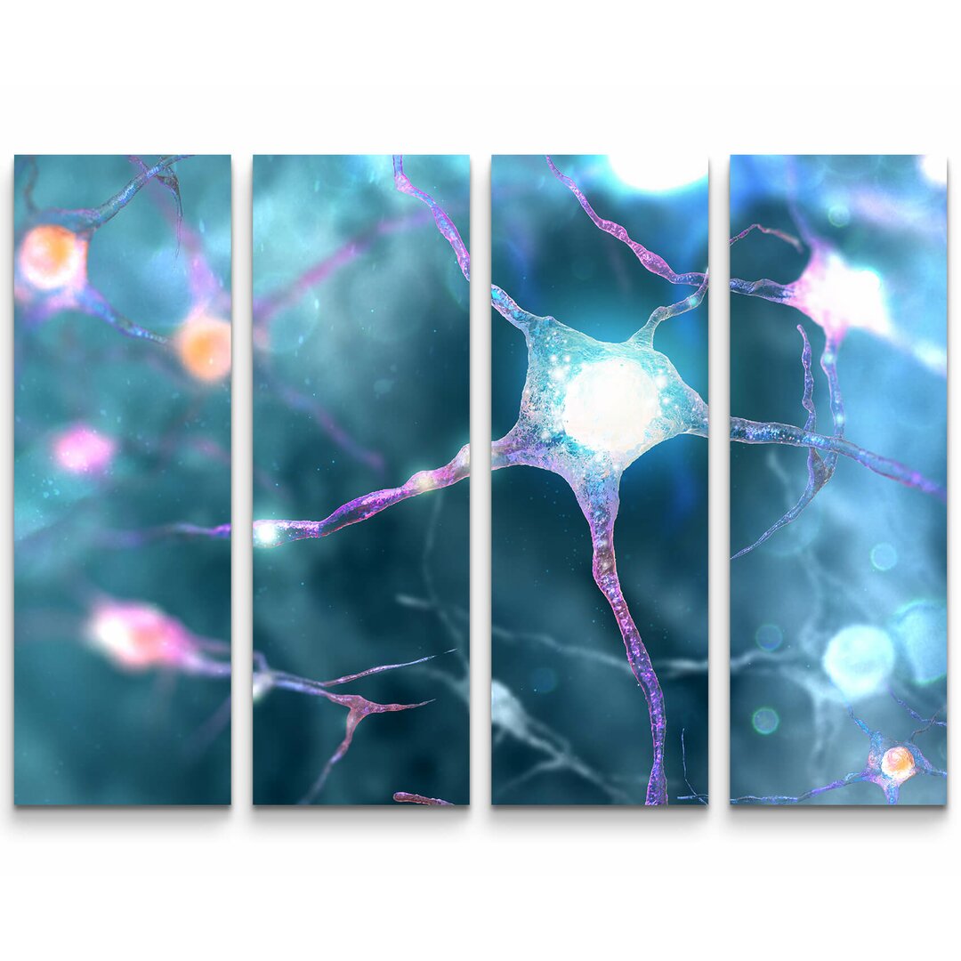 4-tlg. Leinwandbilder-Set Nervensystem