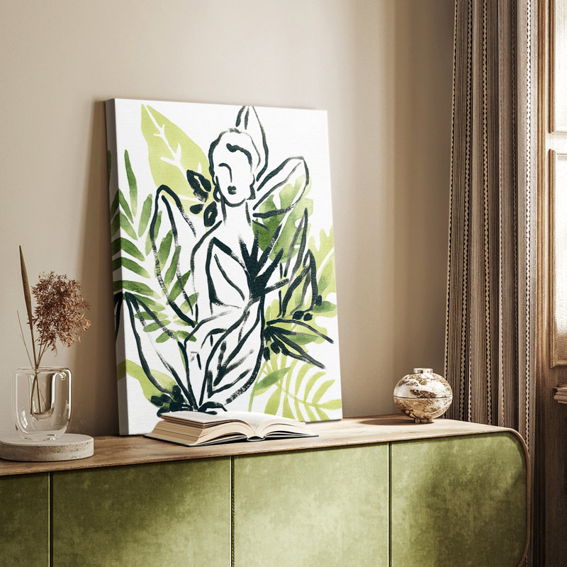 Tropical Sketchbook I -Custom Wrapped Gallery Cavas, 36" H x 24" W