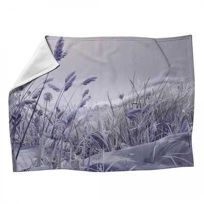 Jeté en molleton Frosty Plants - Jetés naturels pour canapés ou lits
