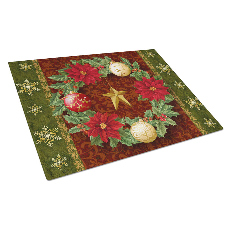 Planche à découper en verre avec décorations de noël caroline trésors