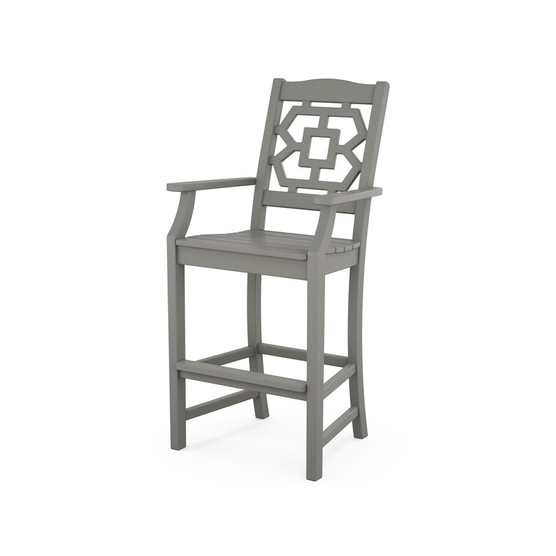 Chinoiserie 6 - Person Patio Dining Set, Slate Gray
