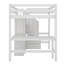 Lit mezzanine double avec bureau en L et escaliers, tiroirs, armoire-1414425670