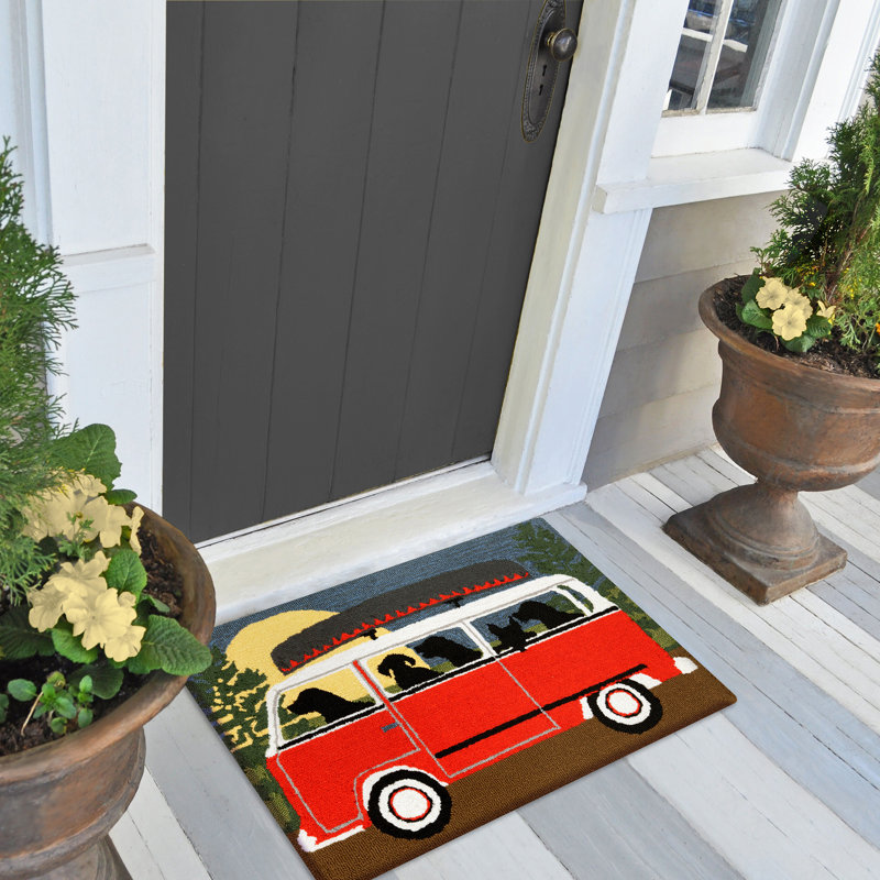 Ikuhiro No Pattern And Not Solid Color Polyester Kitchen Mat, Rectangle 2' x 3'