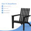Chaise Adirondack en bois massif Garberville-708559982