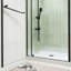 28-32"W X 72"H Left And Right Opening Universal Pivot Shower Door, Open Outside, With 1/4" And 5/16" Tempered Glass And Matted Black Finish