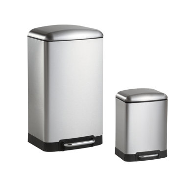Ashley Steel Step On Kitchen Trash Can - 8 Gallons