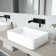 Petunia 23" L x 16" W x 5" H Rectangular White Matte Stone™ Vessel Bathroom Sink with 3" H Faucet