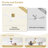 Kemp 48" Flush Mount Ceiling Fan With Lights, Remote, Solid Wood Blades, Dimmable，White and Gold-465404921