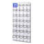 Rangement pour chaussures 35 poches au-dessus de la porte avec poches en filet profondes et 4 crochets en métal, blanc