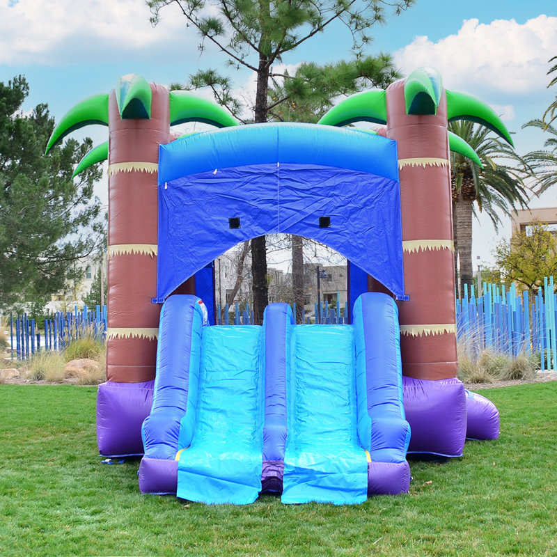 Enchanted Forest Blue and Purple Commercial Grade Bounce House