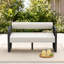 Causeuse d'extérieur en aluminium et PEHD avec coussins Sunbrella-439454591