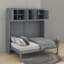 Lit escamotable mural avec armoires supérieures Murphy-2146000059-2146000060