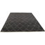 Tapis rectangulaire noir / blanc en laine noué à la main à motif géométrique