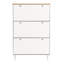 Étagère à chaussures blanche avec 3 tiroirs rabattables, armoire à grain de bois et tablette réglable-243337065