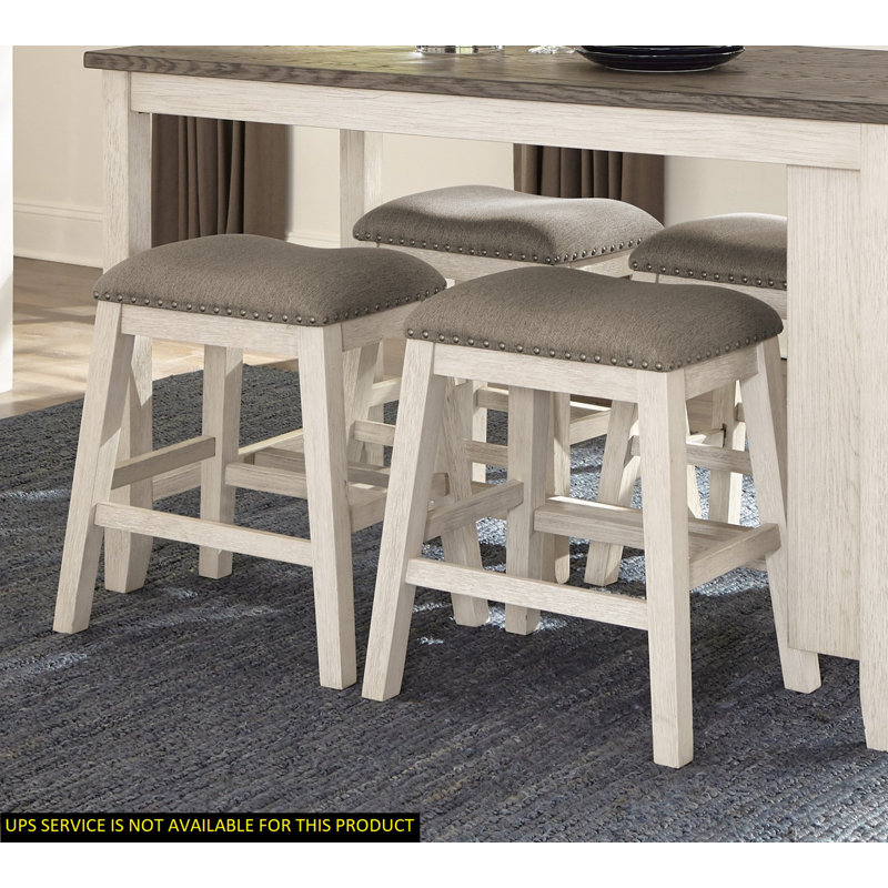 Ensemble de 2 tabourets de bar en tissu texturé brun