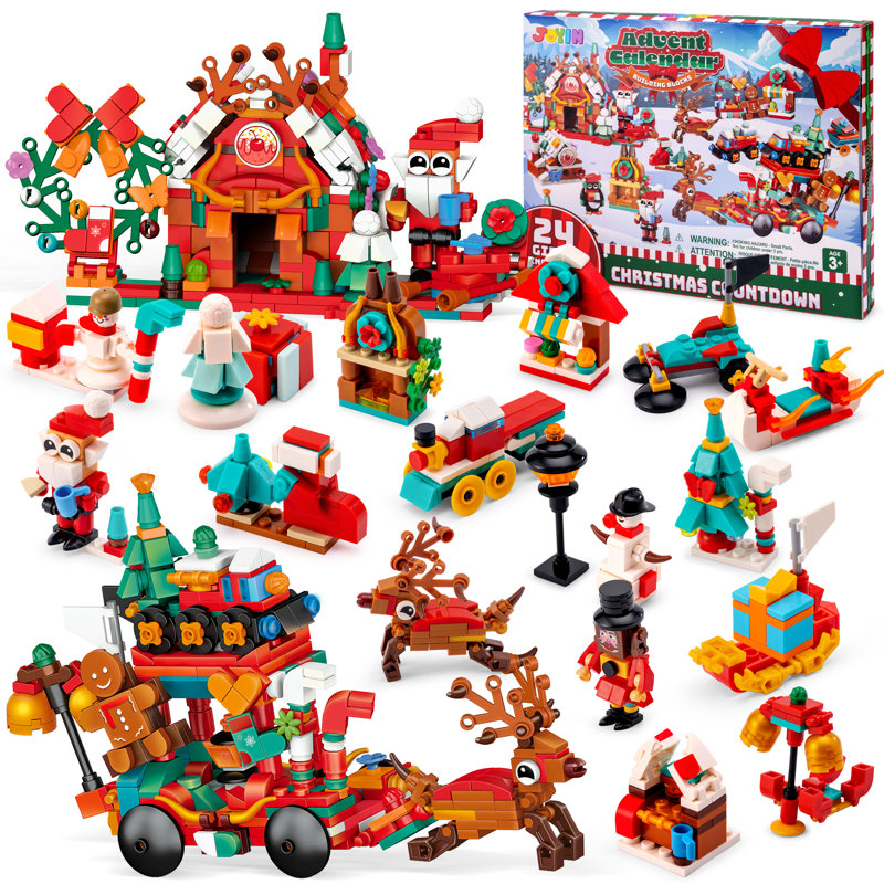 The Holiday Aisle® 24 Days Christmas Advent Calendar Building Blocks
