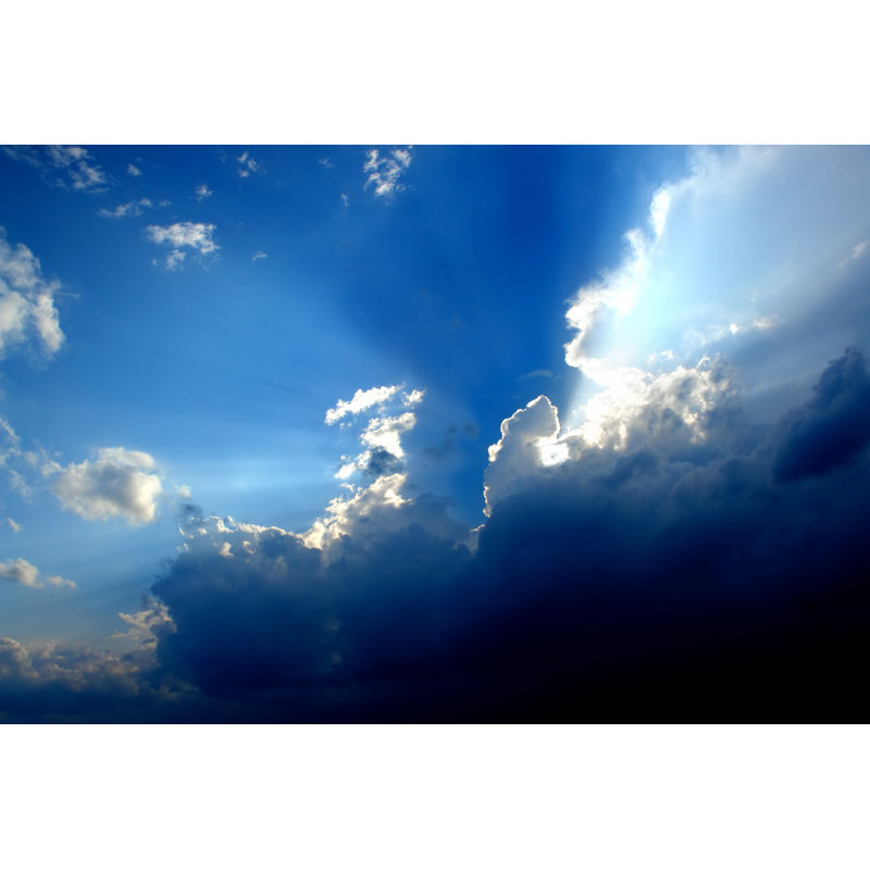 Cloud Sky Sunbeams by Amygdala_imagery - Wrapped Canvas Print, 20cm H x 30cm W x 3.8cm D