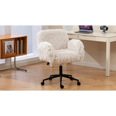 Fauteuil en laine polaire douce et moelleuse, design croisé, 5 hauteurs réglables, couleur crème, pliable et compact, idéal pour les petits espaces, doux et respirant.