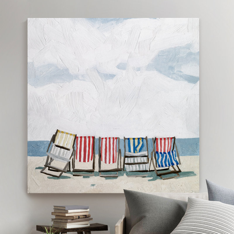 " Beach Trip I ", 32" H x 32" W x 1" D, Wrapped Canvas