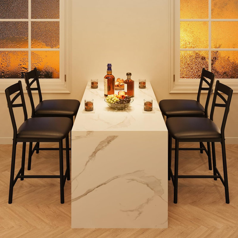 Faux Leather Accent Chair, Black, Black, 100.5cm H x 45cm W x 40cm D