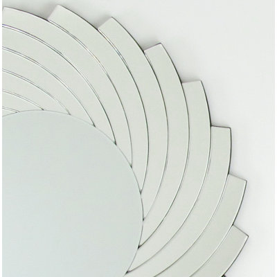 Pickard Glass Round Mirror