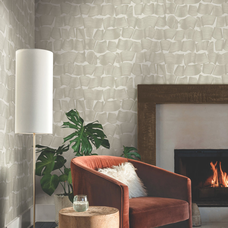 27' L x 27" W Wallpaper Roll, Taupe
