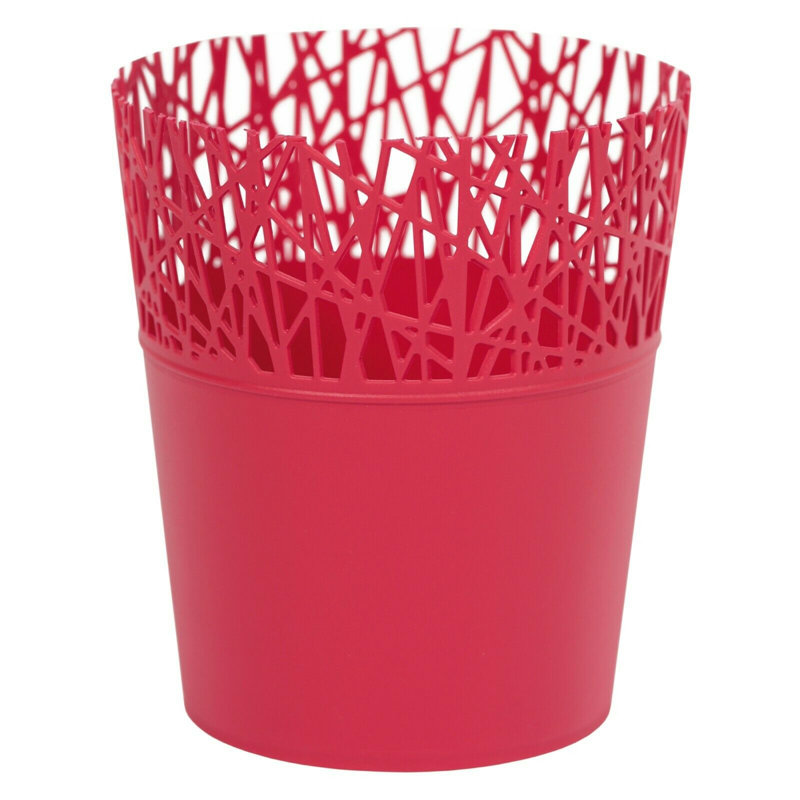 Carlana Pot Planter, 18.2cm H x 16cm W x 16cm D, Pink