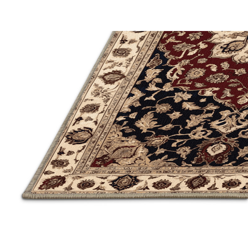 Tapis beige lavable à la machine, Rectangulaire 2 pi x 3 pi