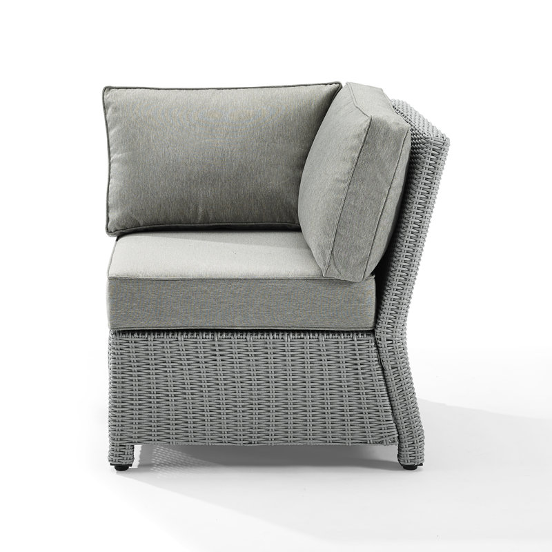 Chaise de coin avec coussins Mosier, Gris, Gris