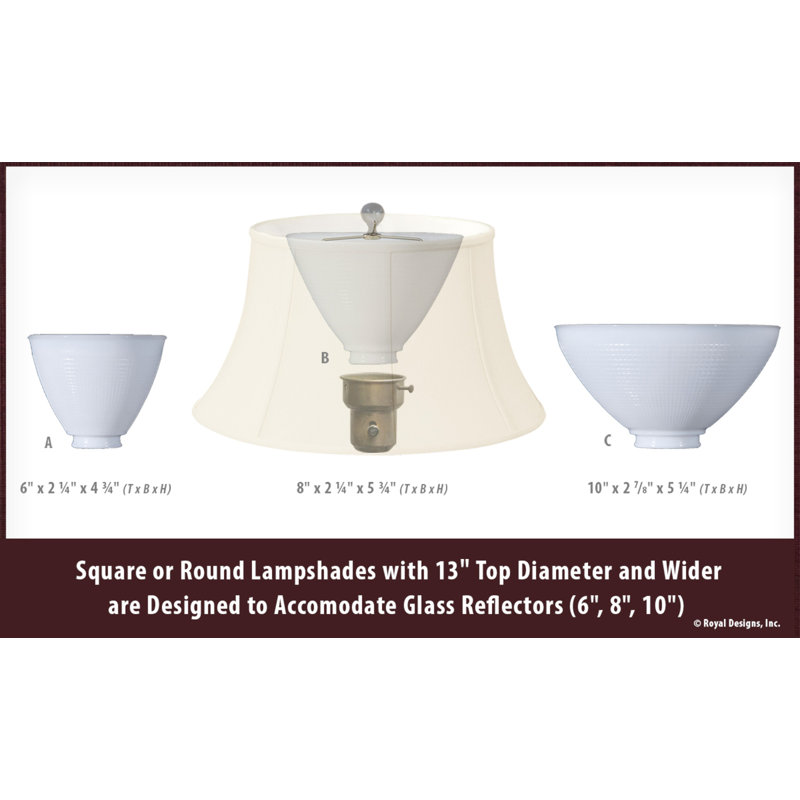 6.5'' H Bell Lamp Shade, Eggshell/Off White
