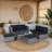 6 Piece Patio Wicker Sectional Set