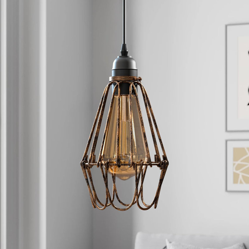 Annjelica 10cm H Metal Empire Lamp Shade, Brushed Copper
