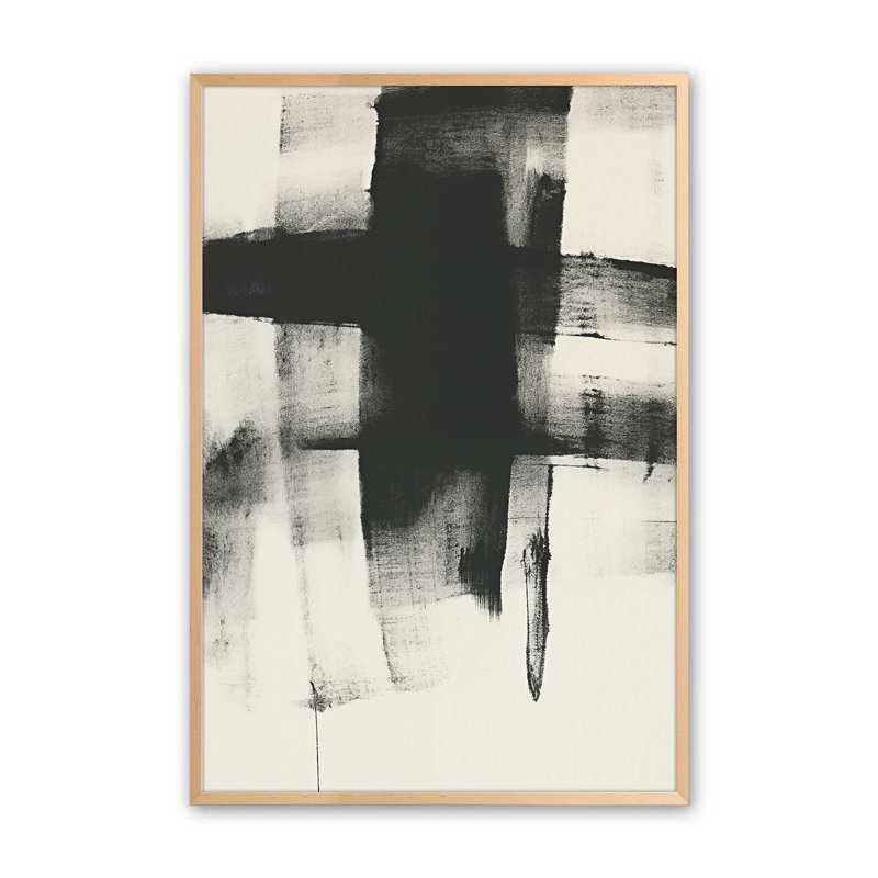 Charcoal Whisper I Print, Raw Maple Framed, 15" H x 12" W