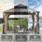 12' X 12' Hardtop Gazebo, Upgraded Metal Gazebo With Drainage System, Dual-Layer Galvanized Steel Roof, Curtain And Netting, Outdoor Shelter Canopy For Patio, Garden, And Backyard-123312177-123312172