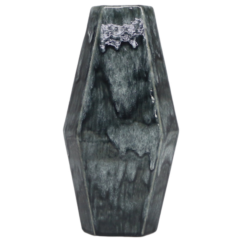 Hosley Medium Ceramic Vase, 12", Marble