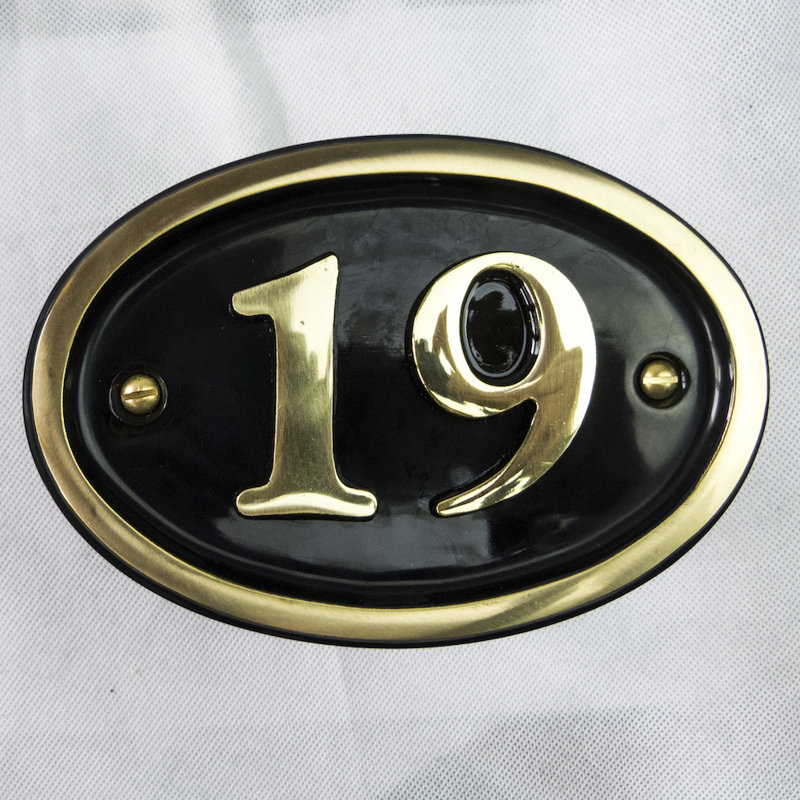 Tyrinia 10cm H Reflective Aluminum House Number, 19