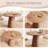 Wooden circular dining table-817645412