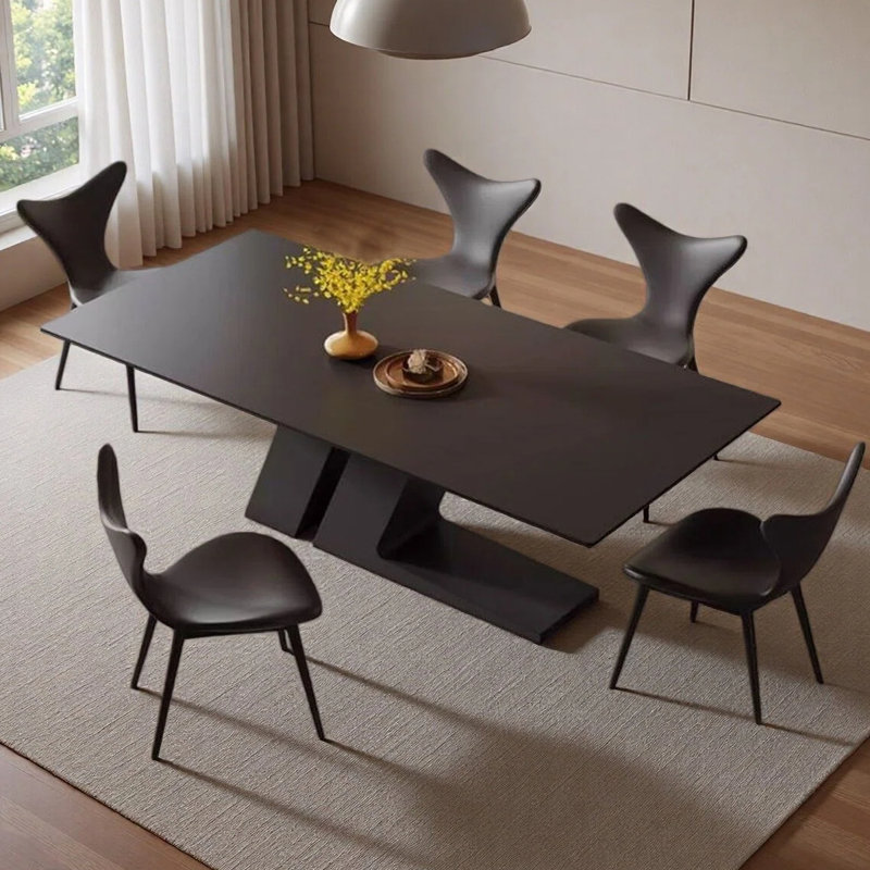 Table de salle à manger moderne et minimaliste, 29.53"H x 78.74"L x 35.43"W
