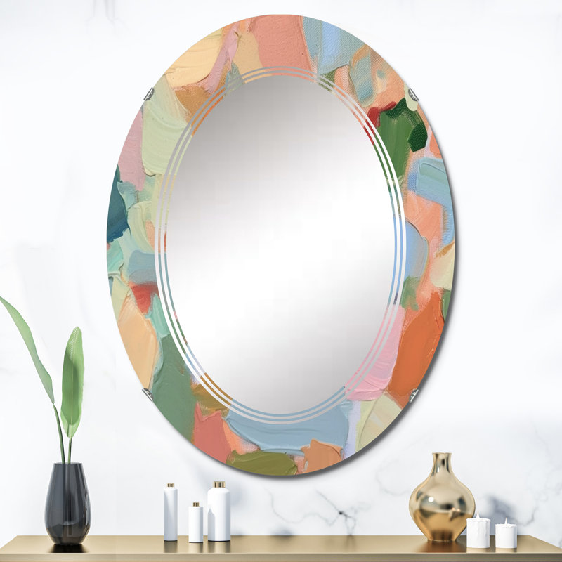 Atakent - Miroir mural moderne ovale, 36 po x 24 po
