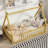 Tent-Shaped Floor Bed,Teepee Bed With Guardrails,Slats-1226025876-1226025875