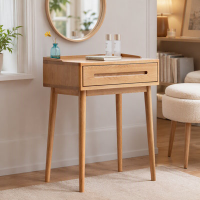 Natural Wood 60cm Dresser Table Desk