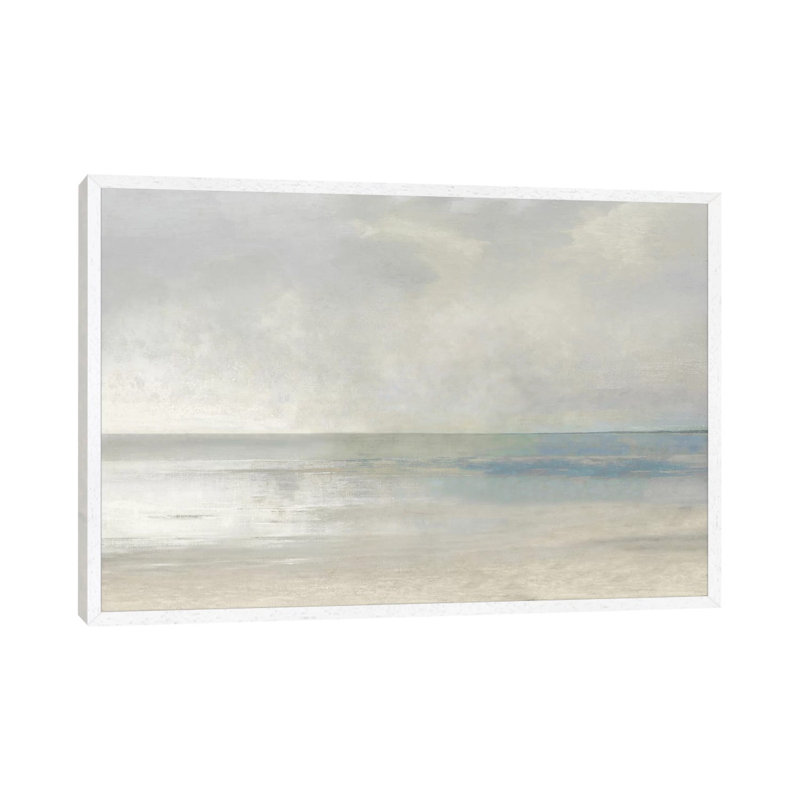 Pastel Seascape III by Christy McKee - Print on Canvas, 152.5 cm H x 101.5 cm W, White Framed