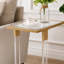 Table d'appoint dorée, table de canapé en acrylique, table carrée en C avec plateau en verre et base en métal pour le salon, la chambre à coucher, le balcon, la maison et le bureau
