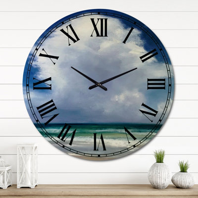 Beach Clouds II - Traditional Wall Clock