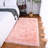 Halle-Mia Shag Fluffy Faux Sheepskin Area Rug in Pink-2042097552